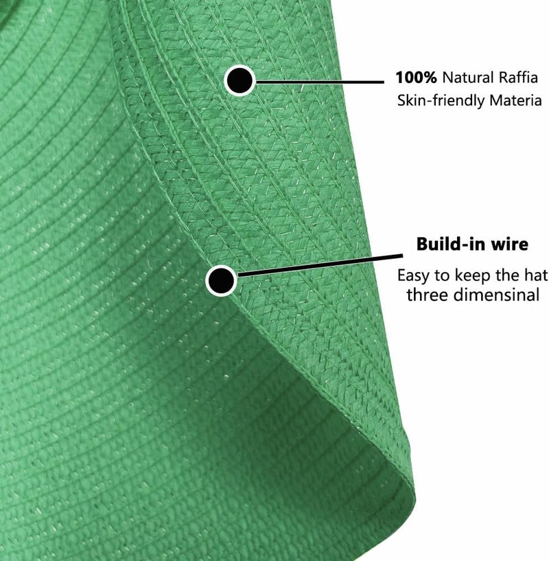 Tinkeep Oversized Beach Straw Hats for Women Extra Large Wide Brim Beach Hat Foldable Roll up Floppy Sun Hat - Image 3